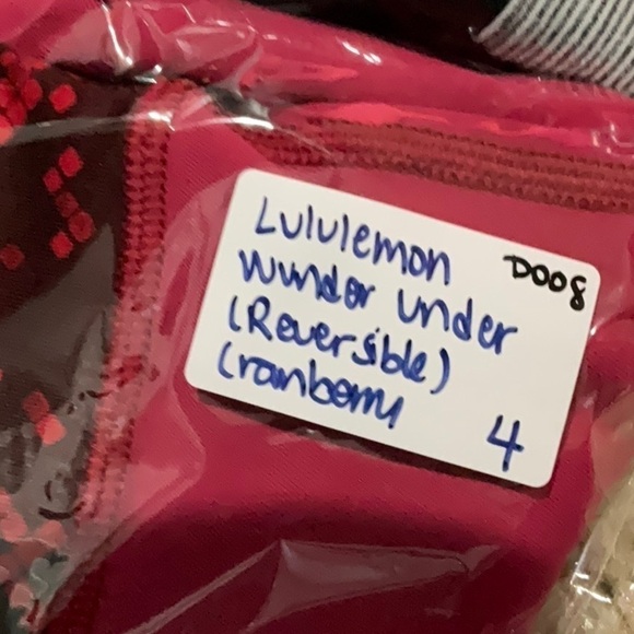 Lululemon Wunder Under Pant III (Reversible) Cranberry / Alarming Size 4 Legging - Picture 13 of 13